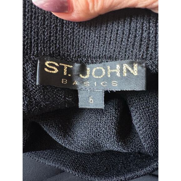 St. John Santana knit classic work business skirt suit gold buttons size 4/6 - Picture 10 of 11